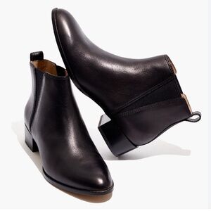 Madewell The Carina Black Leather Chelsea Boots | Women’s Size 6